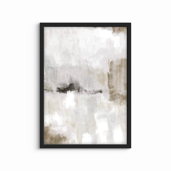 Set of 1 - Abstract Art 'Nude & Grey Clouds'