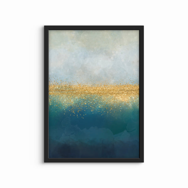 Set of 1 - Abstract Art 'Golden Sea'