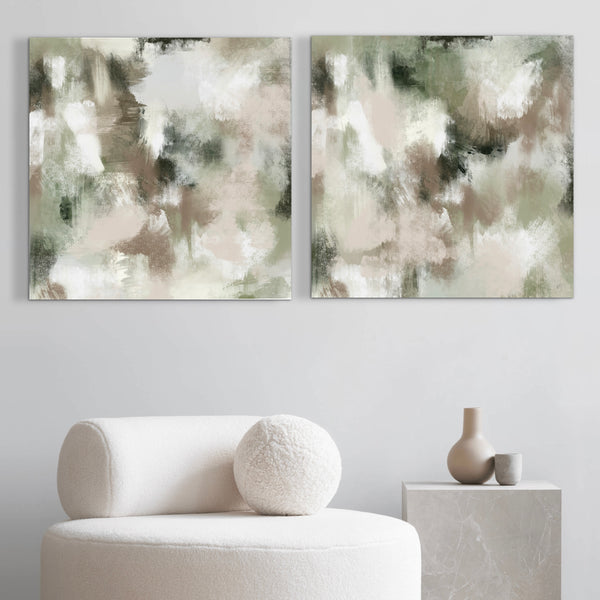 Abstract Canvas Set of 2 - Riviera Hues
