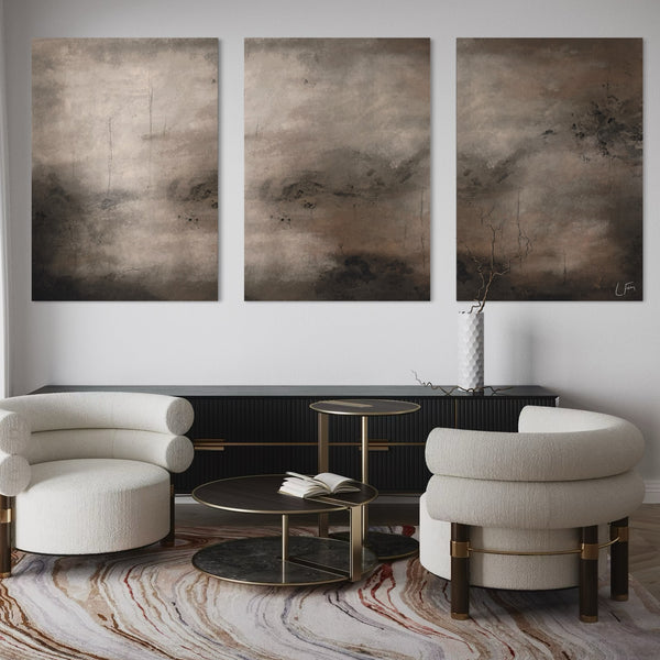 Abstract Canvas Set of 3 - Milan
