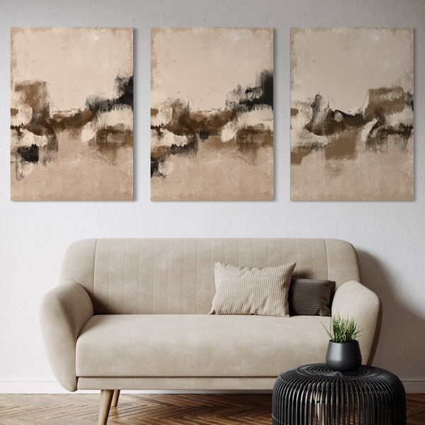 Abstract Canvas Set of 3 - Malibu