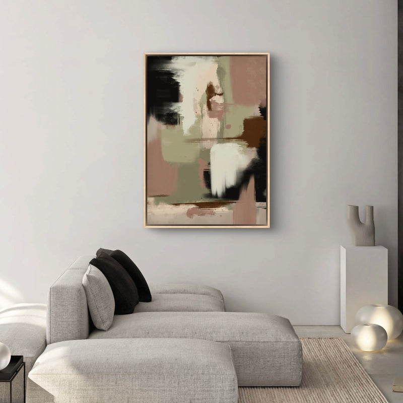 Framed Canvas - Neutral Abstraction
