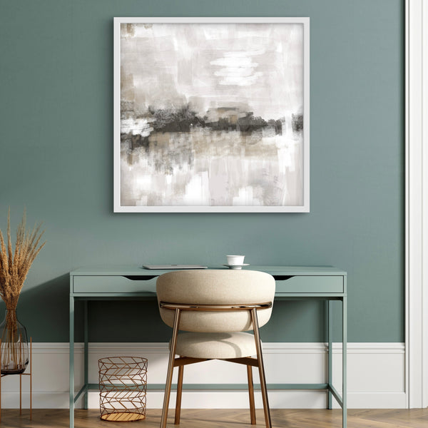 Set of 1 - Abstract Art 'Nude & Grey Clouds