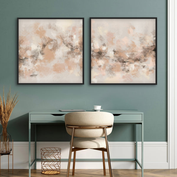 Abstract Art set of 2 prints - Sand Storm