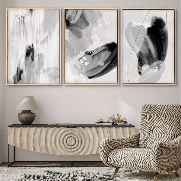 Set of 3 Framed Canvas - Monaco