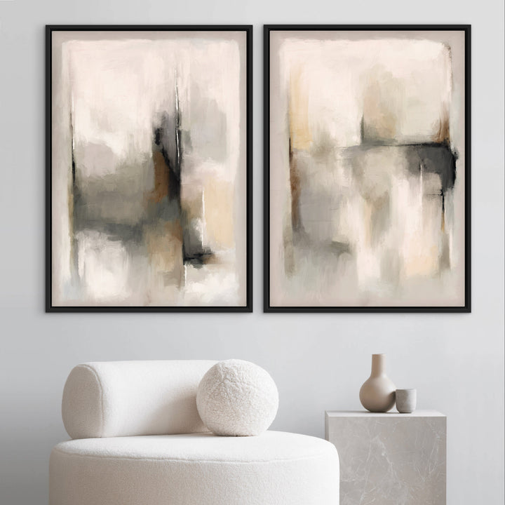 Framed Canvas Set of 2 - Florence Stone