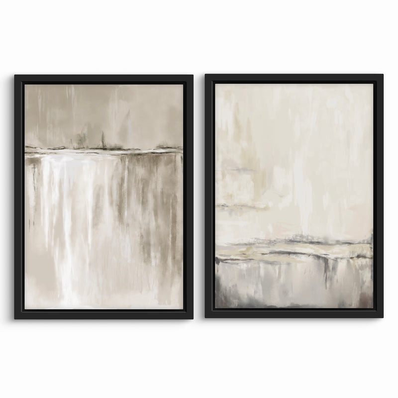 Framed Canvas Set of 2 - Nude Olivetti