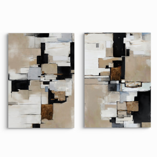 Abstract Canvas Set of 2 - Cairo