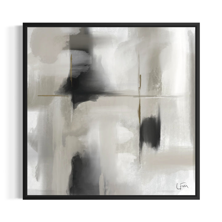 Framed Canvas - Grey Clouds