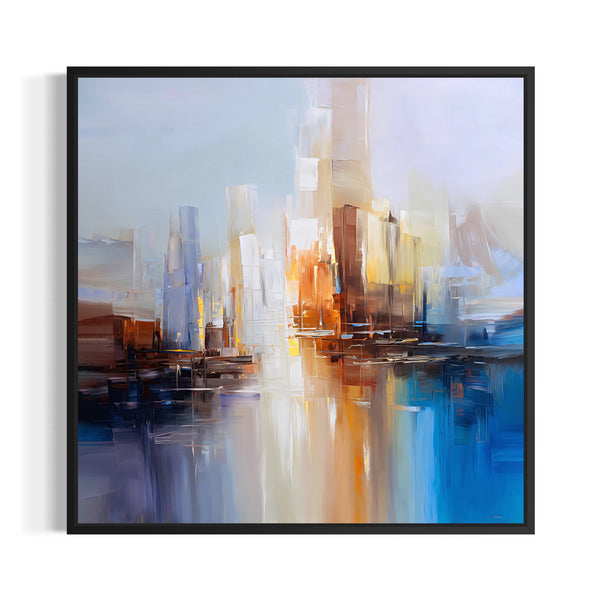 Framed Canvas - Manhattan Mist 2