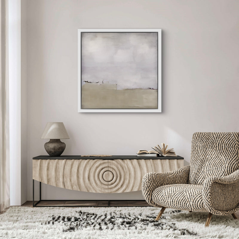 Framed Canvas - Silver Clouds