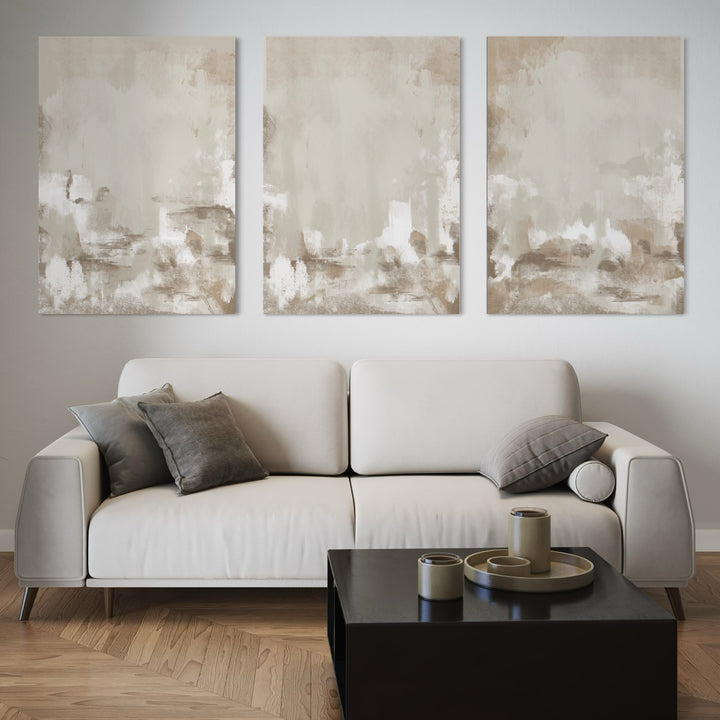 Abstract Canvas Set of 3 - Capri