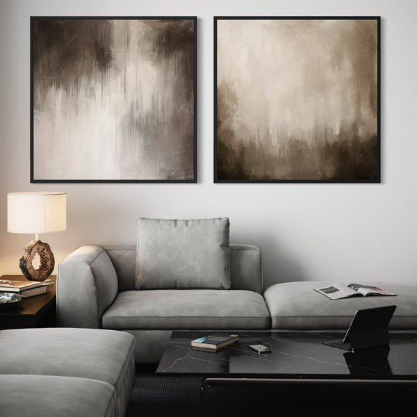 Framed Canvas Set of 2 - Brown Essence