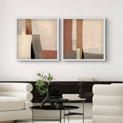 Abstract Art set of 2 prints - Desert Columns