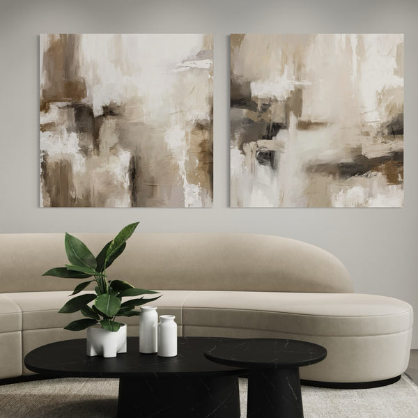 Abstract Canvas Set of 2 - Santorini