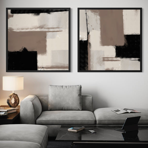 Set of 2 Framed Canvas - Oslo