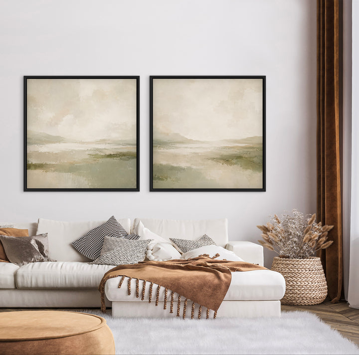Framed Canvas Set of 2 - Green Highlands