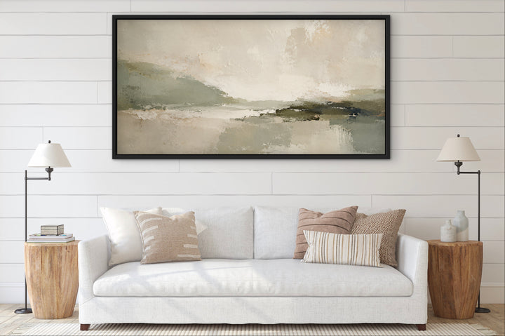 Framed Canvas - Green Essence