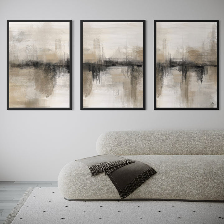 Abstract Art set of 3 prints - Nude Heaven