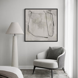 Framed Canvas - Grey Horizon 2