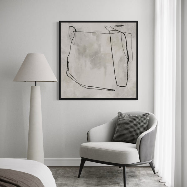 Framed Canvas - Grey Horizon 2