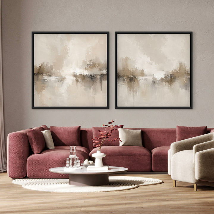 Framed Canvas Set of 2 - Dusk Ember