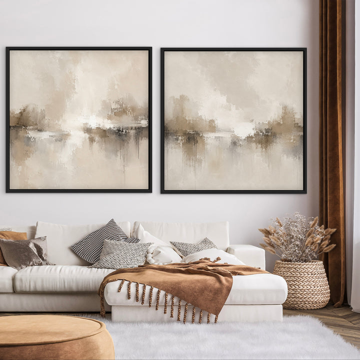 Framed Canvas Set of 2 - Dusk Ember