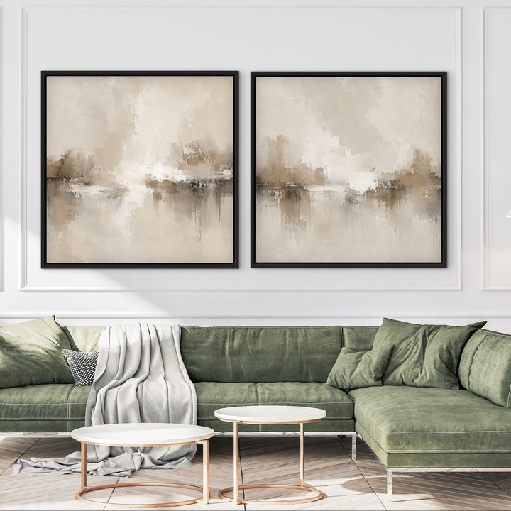 Framed Canvas Set of 2 - Dusk Ember