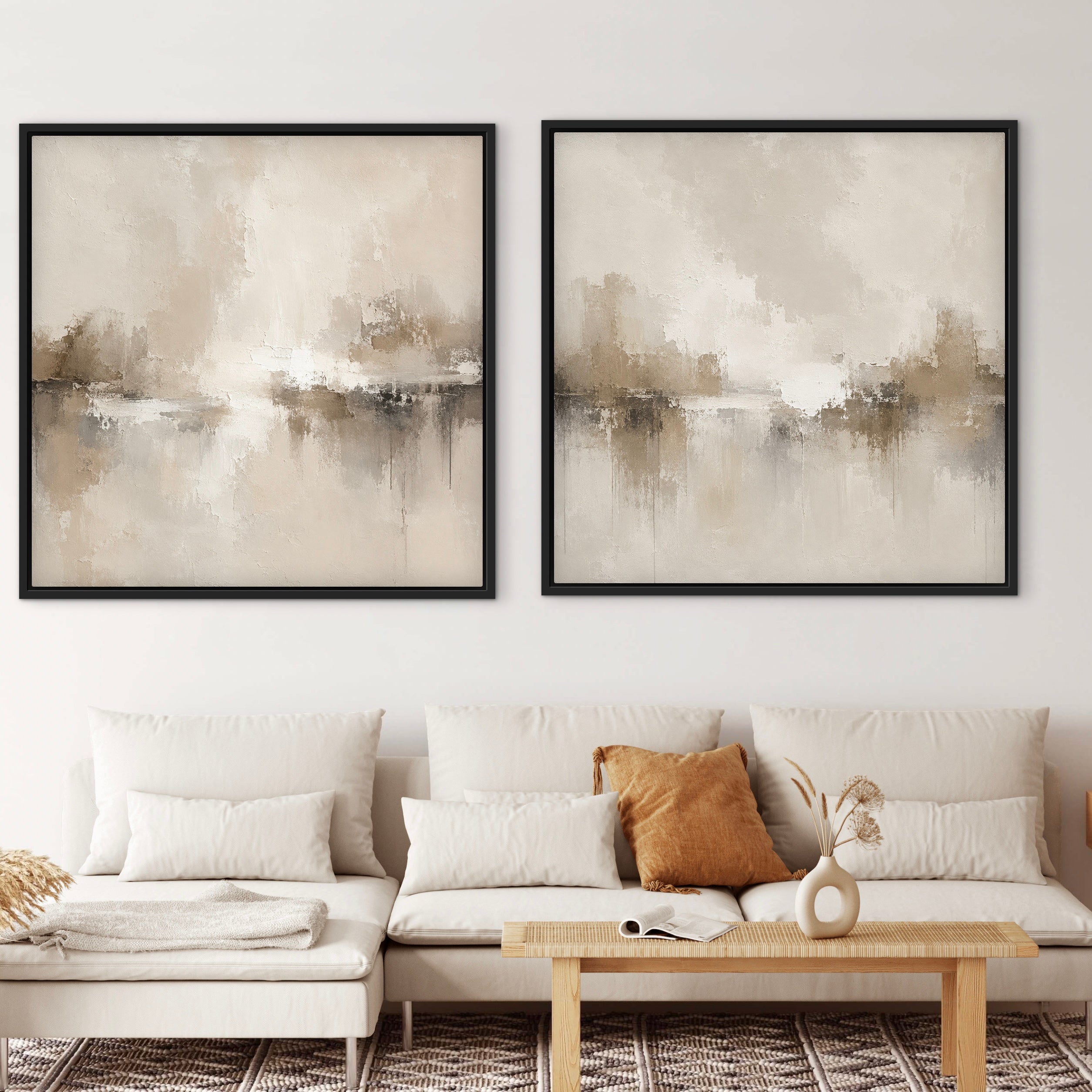 Framed Canvas Set of 2 - Dusk Ember