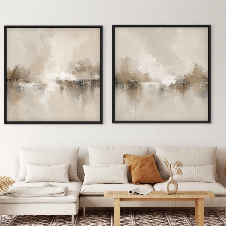 Framed Canvas Set of 2 - Dusk Ember
