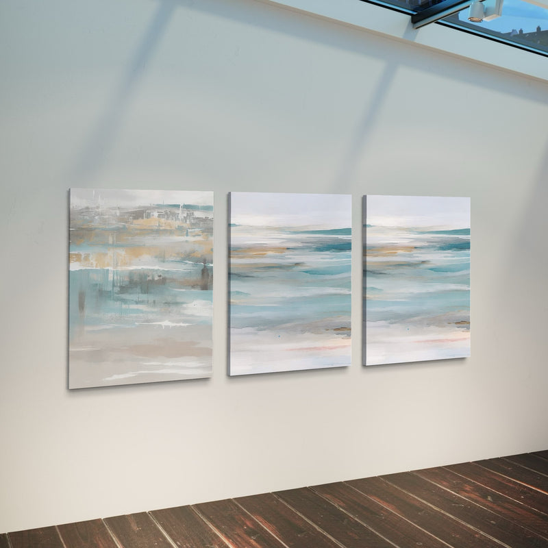 Abstract Canvas Set of 3 - Calm Ocean