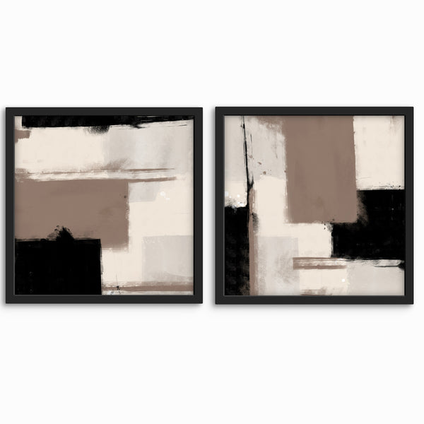 Abstract Art set of 2 prints - Oslo