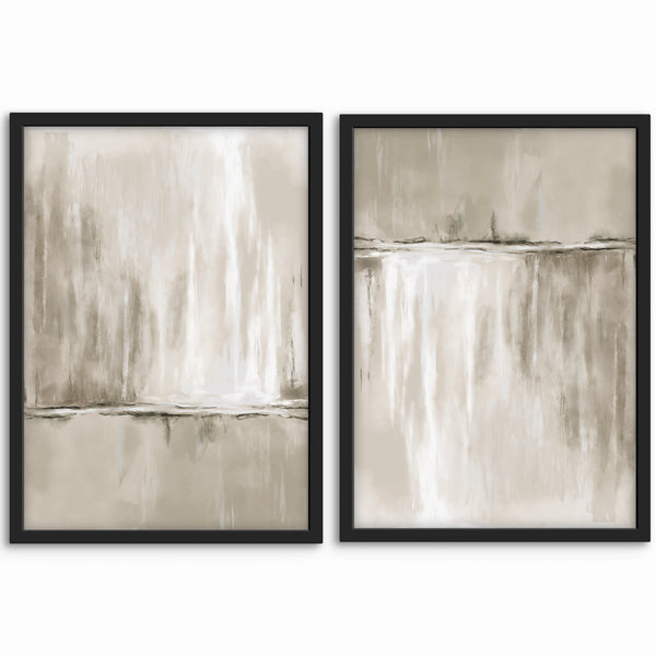 Abstract Art set of 2 prints - Nude Astrazioné Olivetti