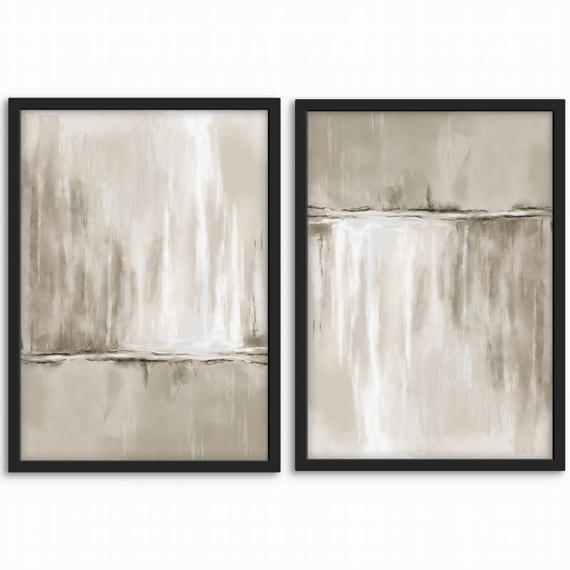 Abstract Art set of 2 prints - Nude Astrazioné Olivetti