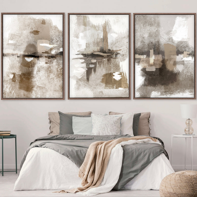 Set of 3 Framed Canvas - Portofino