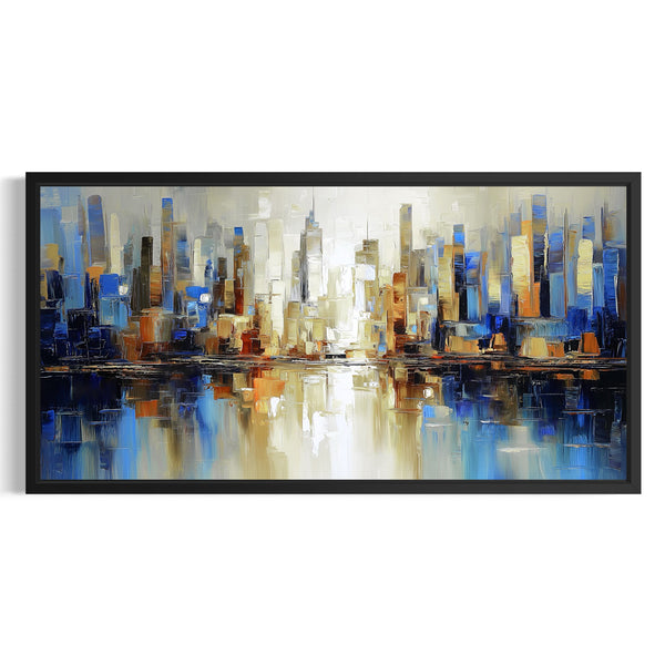Framed Canvas - Manhattan Mist