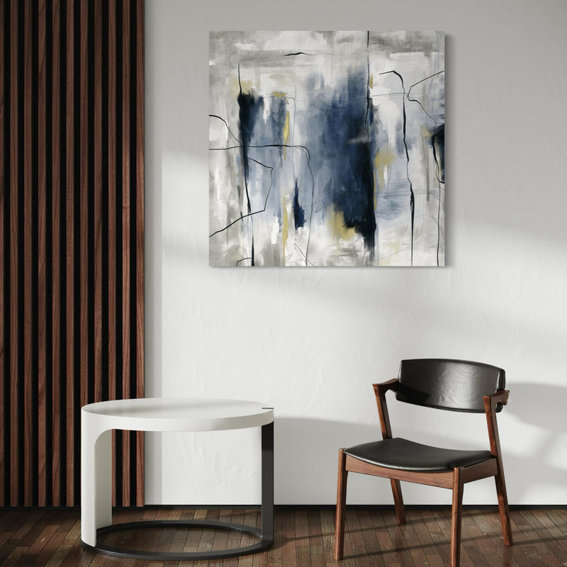 Abstract Canvas - Blue & Grey