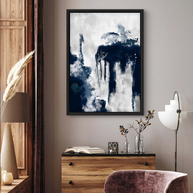 Framed Canvas  - Blue Storm