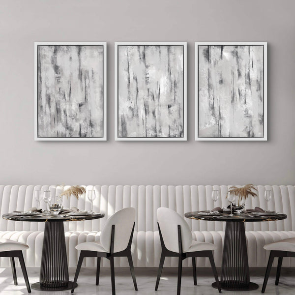 Set of 3 Framed Canvas - Concrete