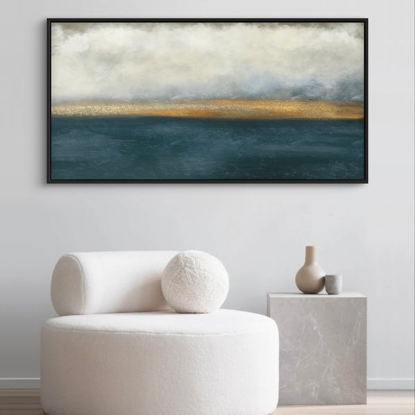 Minimalist Abstract Art Wall Styled with Cream Bouclé Lounge Chair with Round Pillow, Gray Marble Cube Side Table, and Taupe & Gray Ceramic Vases. Perfect for Contemporary Reading Nook.