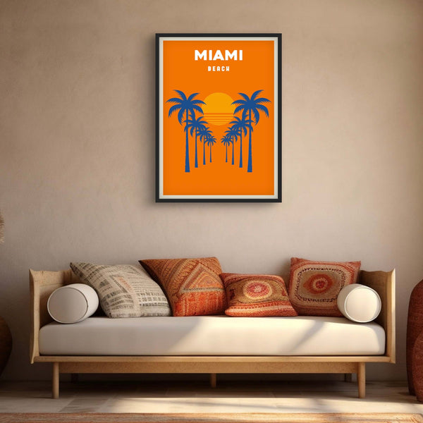 Set of 1 Framed Print - Miami Beach