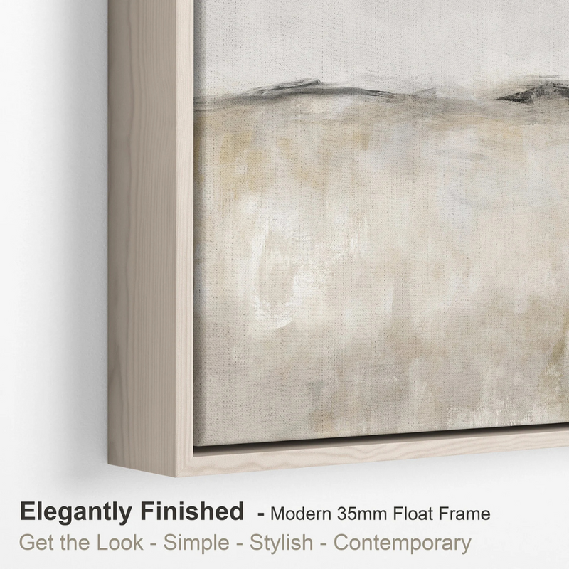 Framed Canvas - Nude & Grey Clouds