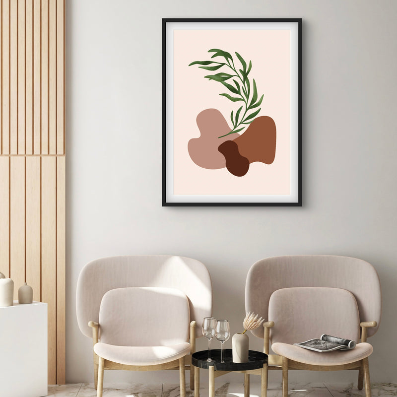 Abstract Minimalist Art in Boho Design-  Modern Art Print