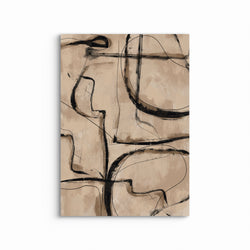 Abstract Art Canvas in Brown - Minimalist Interior Design Art