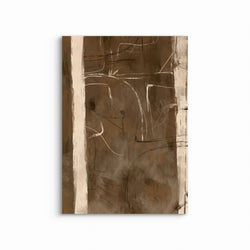 Modern Abstract  Canvas Art Print in Brown Velvet - Gallery Wall Print