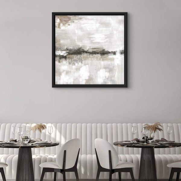 Modern Abstract  Canvas Art Print in Nude and Grey - Gallery Wall Print