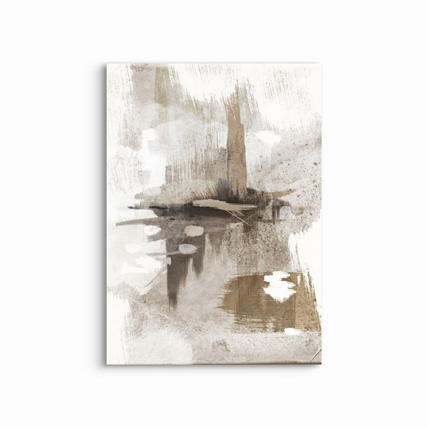 Modern Abstract  Canvas Art Print in Nude and Grey - Gallery Wall Print