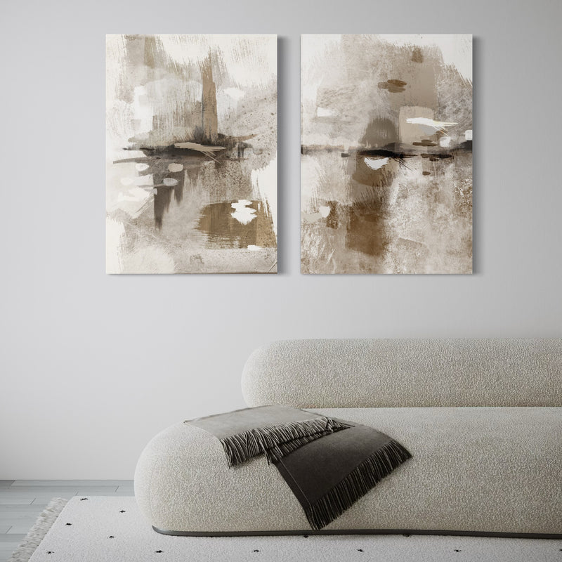 Modern Abstract Art Canvas Print Portofino - Minimalist Interior Design