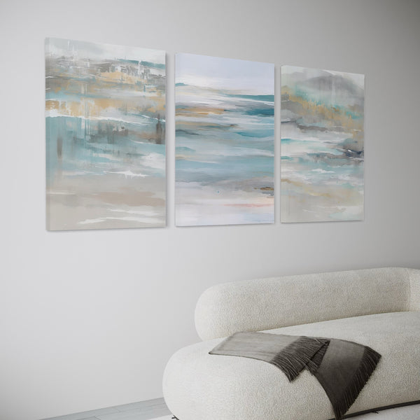 Abstract Art Canvas Print Calm Ocean - Modern Calm Ocean