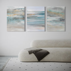 Abstract Art Canvas Print Calm Ocean - Modern Calm Ocean